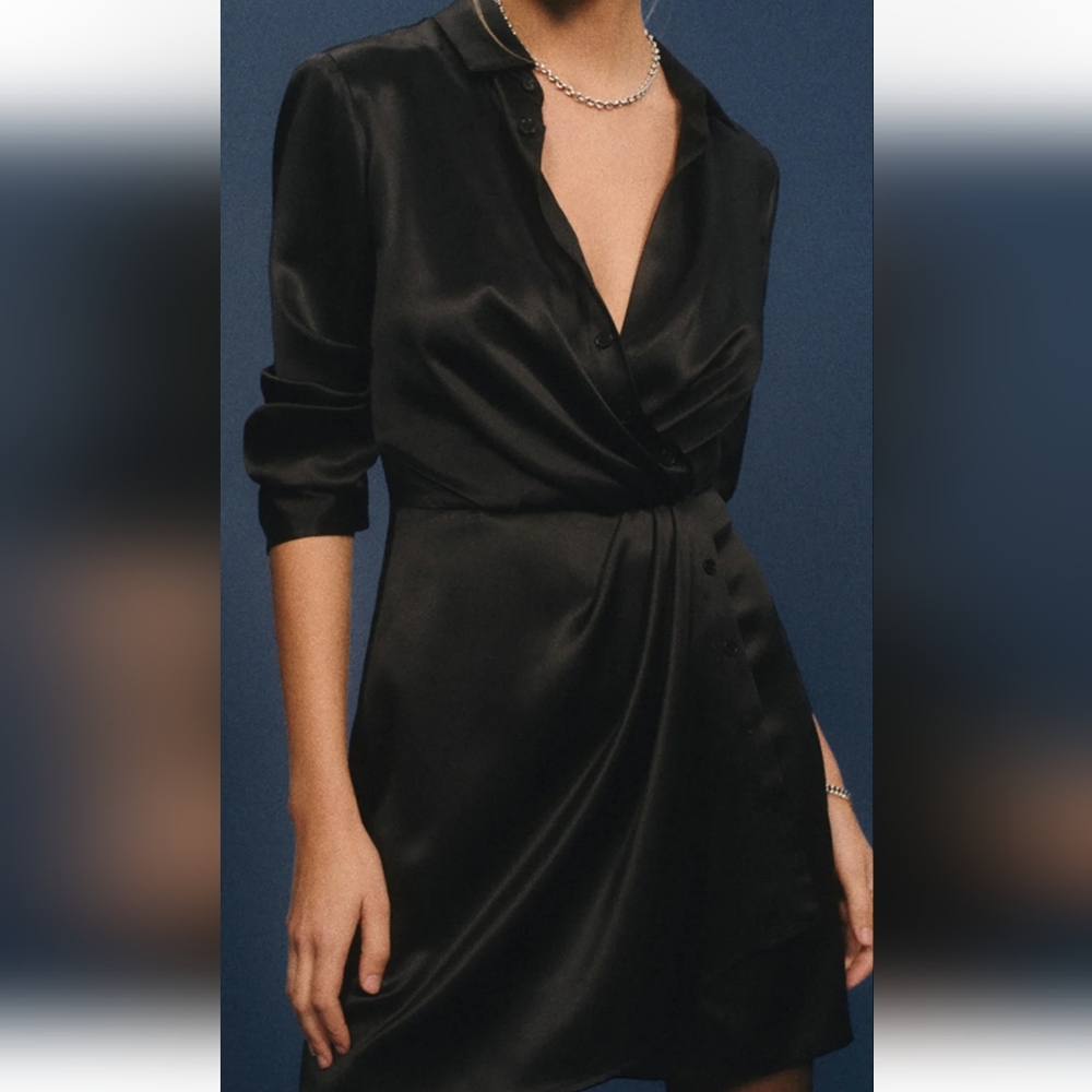 Black silk Ariana silk black dress